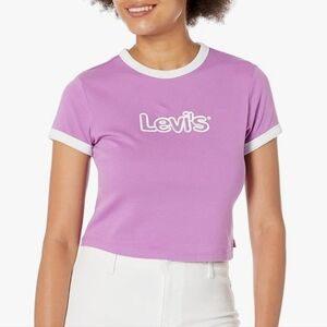Levi's Cotton Bubble Baby Tee Lilac Size XS